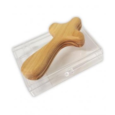 Cross Comfort Olive Wood In Plastic Case 9Cm