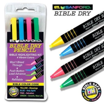 Highlighter Kit 4 Colours Yellow/Blue/Pink/Green