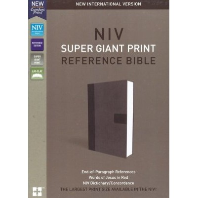 NIV Super Giant Reference Gray