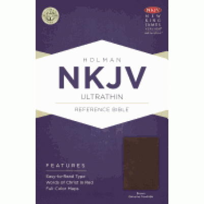 NKJV Ultrathin Brown Genuine Cowhide