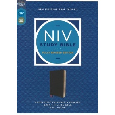 NIV Study Fully Revised Edition Black Imitation Leather