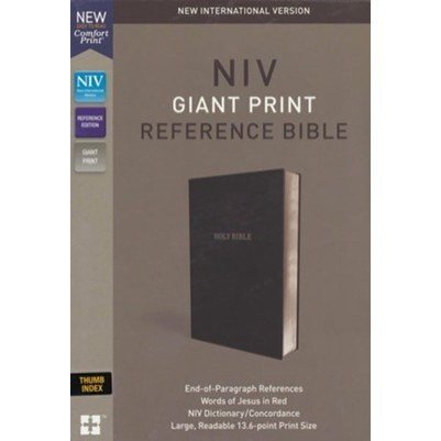 NIV Giant Print Reference Indexed Black