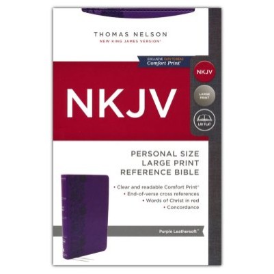 NKJV Large Print Personal Size Purple End of Verse Reference
