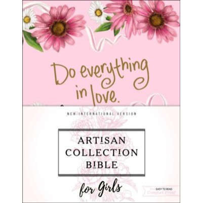 NIV Artisan Collection For Girls Pink Daises H/C