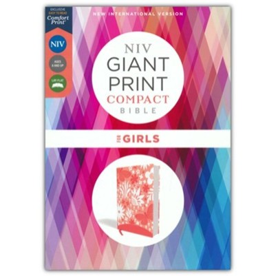 NIV Giant Print Compact For Girls Coral L/Soft