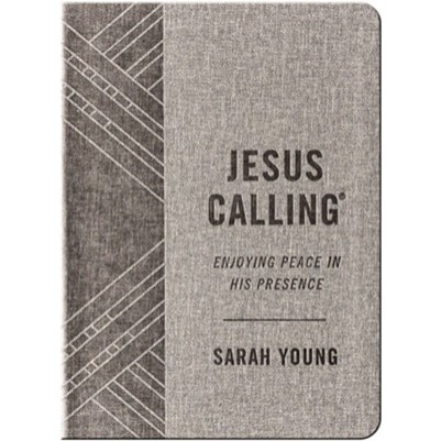 Jesus Calling Textured Gray Leathersoft