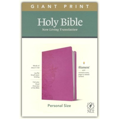 NLT Giant Print Personal Size Pink Filament Indexed