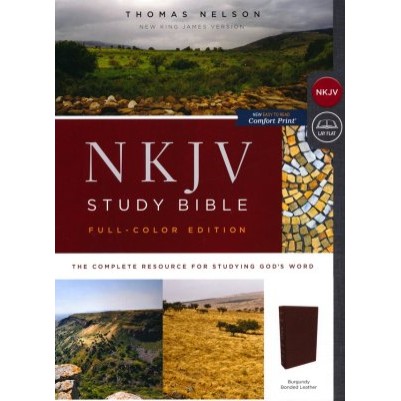 NKJV Study Full Colour Burgundy
