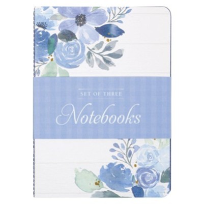 Notebook Set Strength Blue Floral Large (3 Bks)