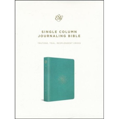 ESV Single Column Journaling Teal Cross