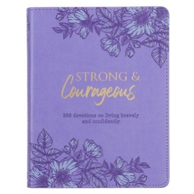 Strong & Courageous 366 Devotions Purple Flexcover