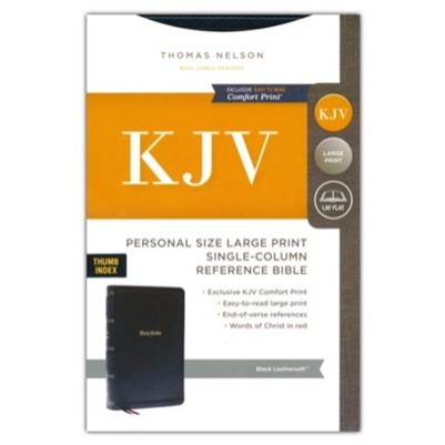 KJV Large Print  End of Verse Reference Black Indexed