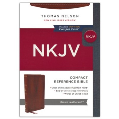 NKJV Compact Large Print Brown End of Verse Ref