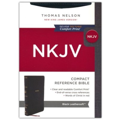 NKJV Compact Large Print Black End of Verse Ref