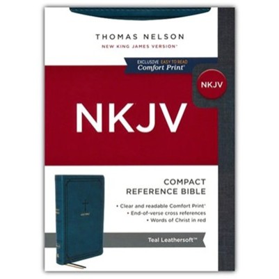 NKJV Compact Large Print Teal End of Verse Ref