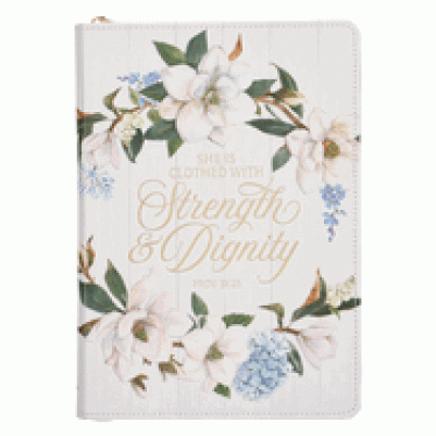 Strength & Dignity Floral with Zip