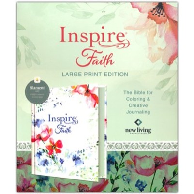 NLT Inspire Faith Wildflower Large Print Hard Cover Filament