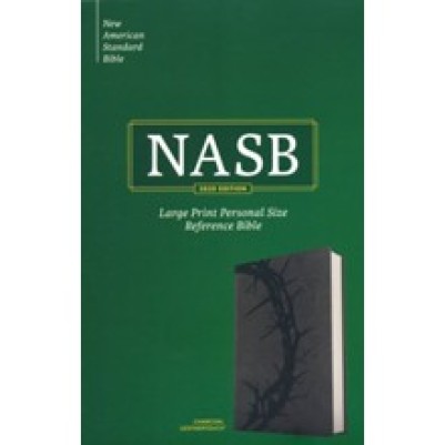 NASB Large Print Personal ize Reference Charcoal Point 11.25