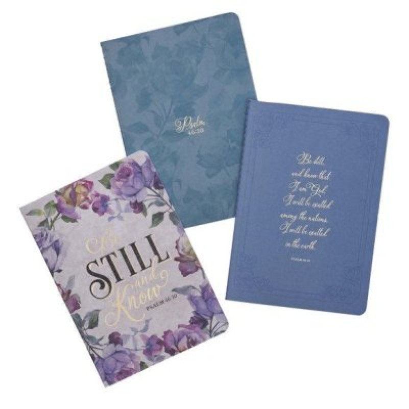 Notebook Be Still and Know Purple (Set of 3)