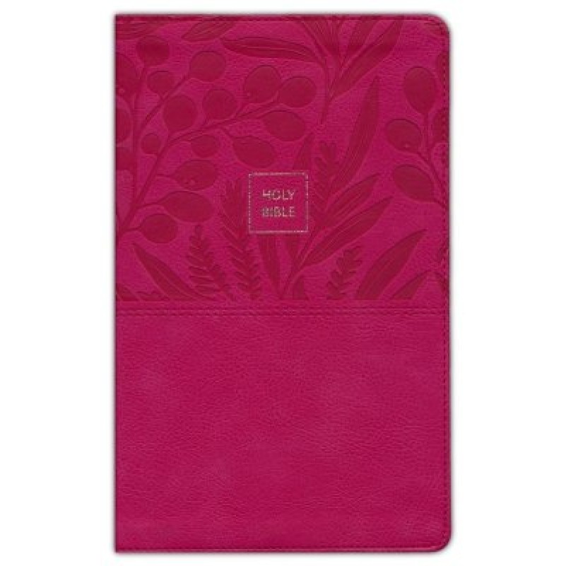 NKJV Large Print Personal Size Pink/Red End Of Verse Ref