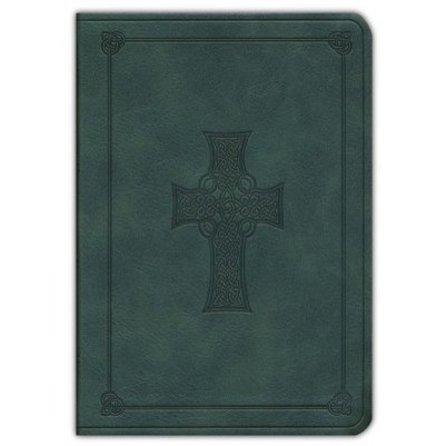 ESV Large Print Compact Quiet Forest Celtic Cross Value